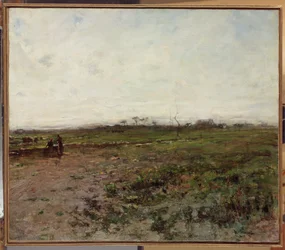 Landschaft mit einer Bäuerin, frühe 1870er Jahre